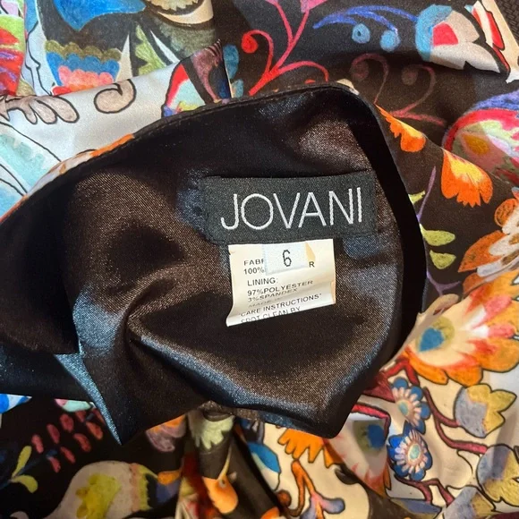 Jovani Beautiful Wrap Around Blouse With Bishop Sleeve Size 6 New With Tags - Picture 9 of 15